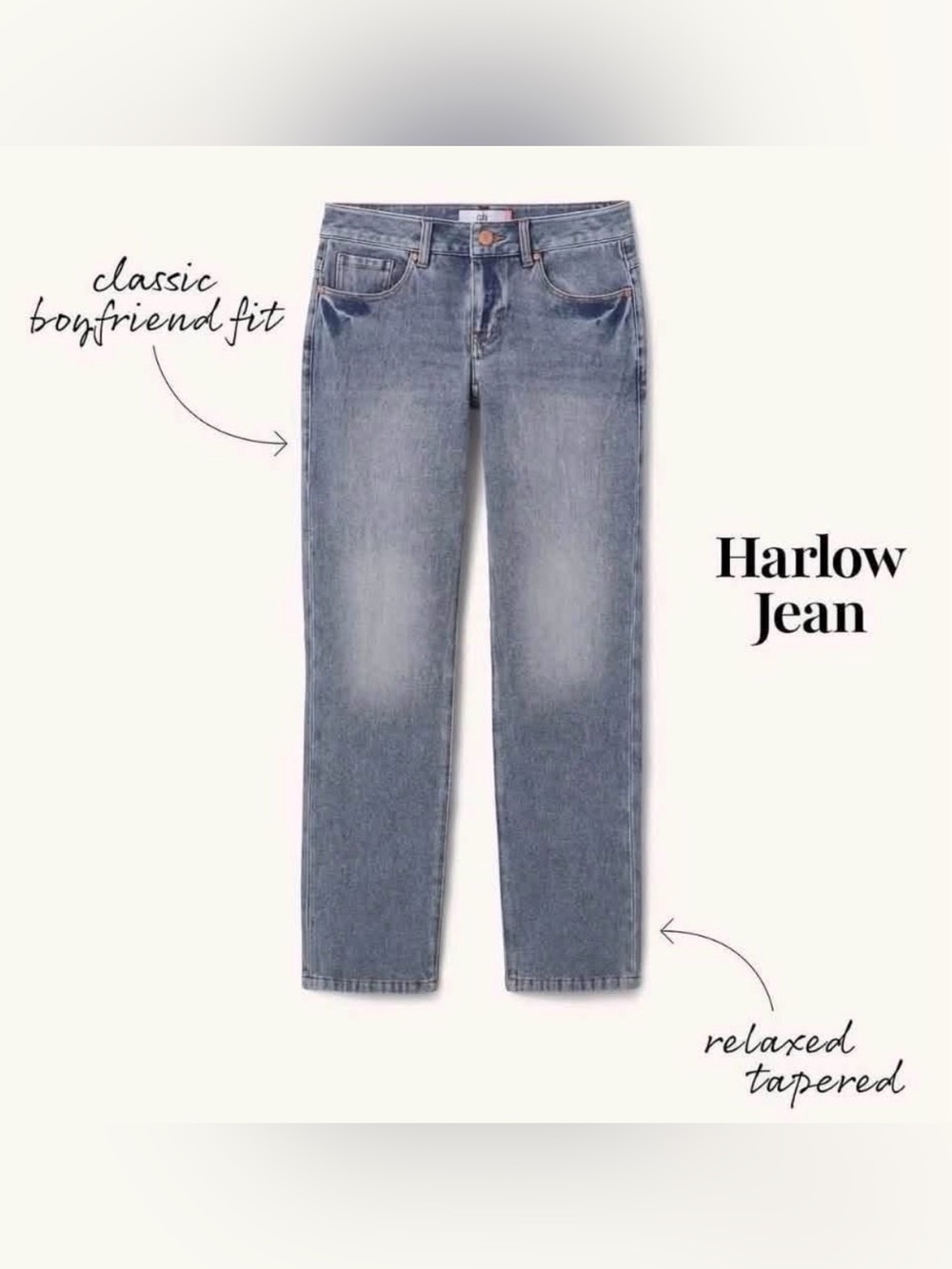 CAbi Harlow Boyfriend Jeans in Light Blue Wash